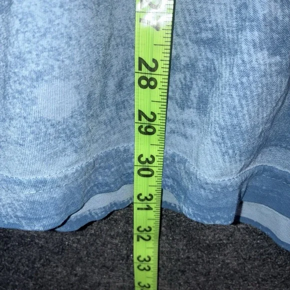 AFFLICTION Tee Live Fast Fleur de Lis T-shirt Short Sleeve Blue Black White Aop - Picture 9 of 9